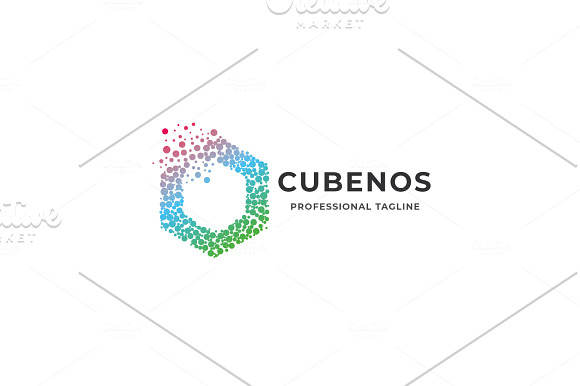 Pixel Circular Cube Logo in Logo Templates - product preview 4