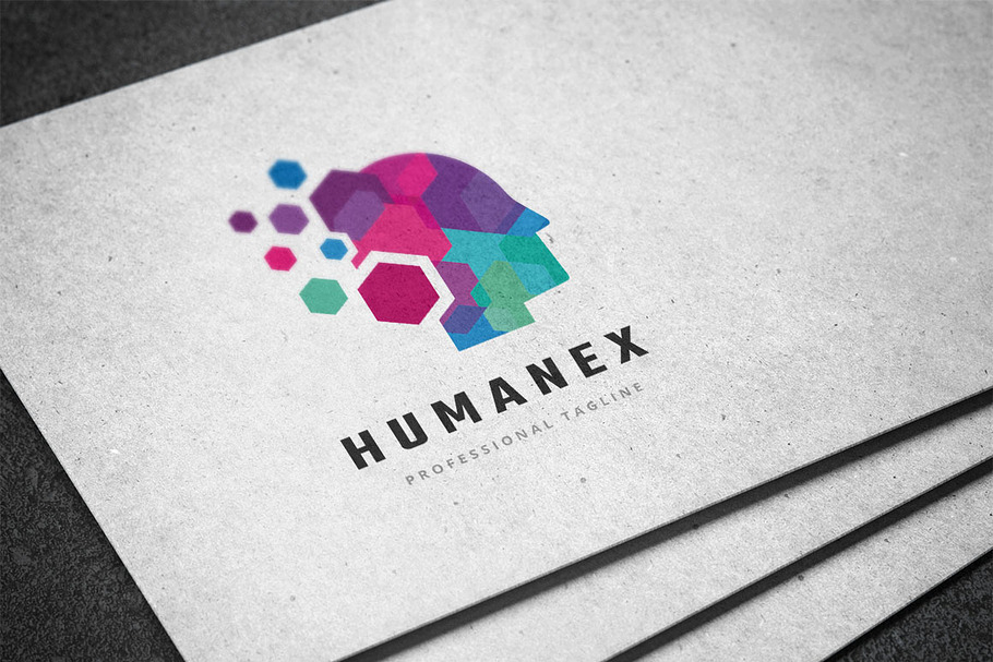 Human Pixel Data Logo in Logo Templates - product preview 8