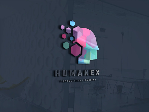 Human Pixel Data Logo in Logo Templates - product preview 2