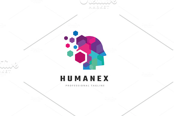 Human Pixel Data Logo in Logo Templates - product preview 3