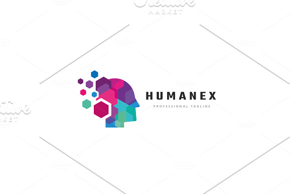 Human Pixel Data Logo in Logo Templates - product preview 4