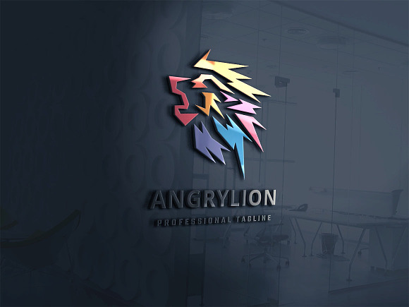 Angry Lion Logo in Logo Templates - product preview 2