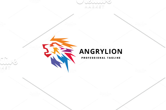 Angry Lion Logo in Logo Templates - product preview 4