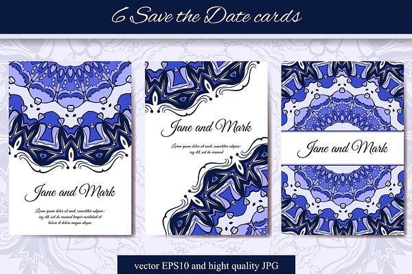 6 Save the Date cards - 2