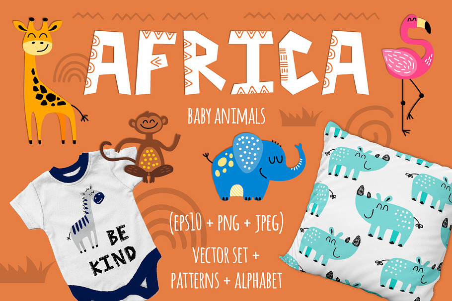 AFRICA baby animals in Illustrations - product preview 8