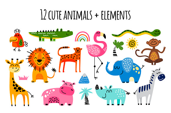 AFRICA baby animals in Illustrations - product preview 1
