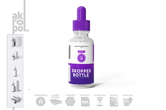 Dropper Bottle Mock-up in Product Mockups - product preview 3