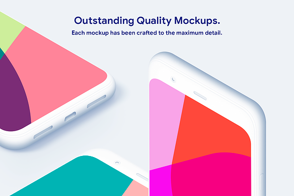 Pixel 4 & 4 XL - 20 Clay Mockups in Mobile & Web Mockups - product preview 2