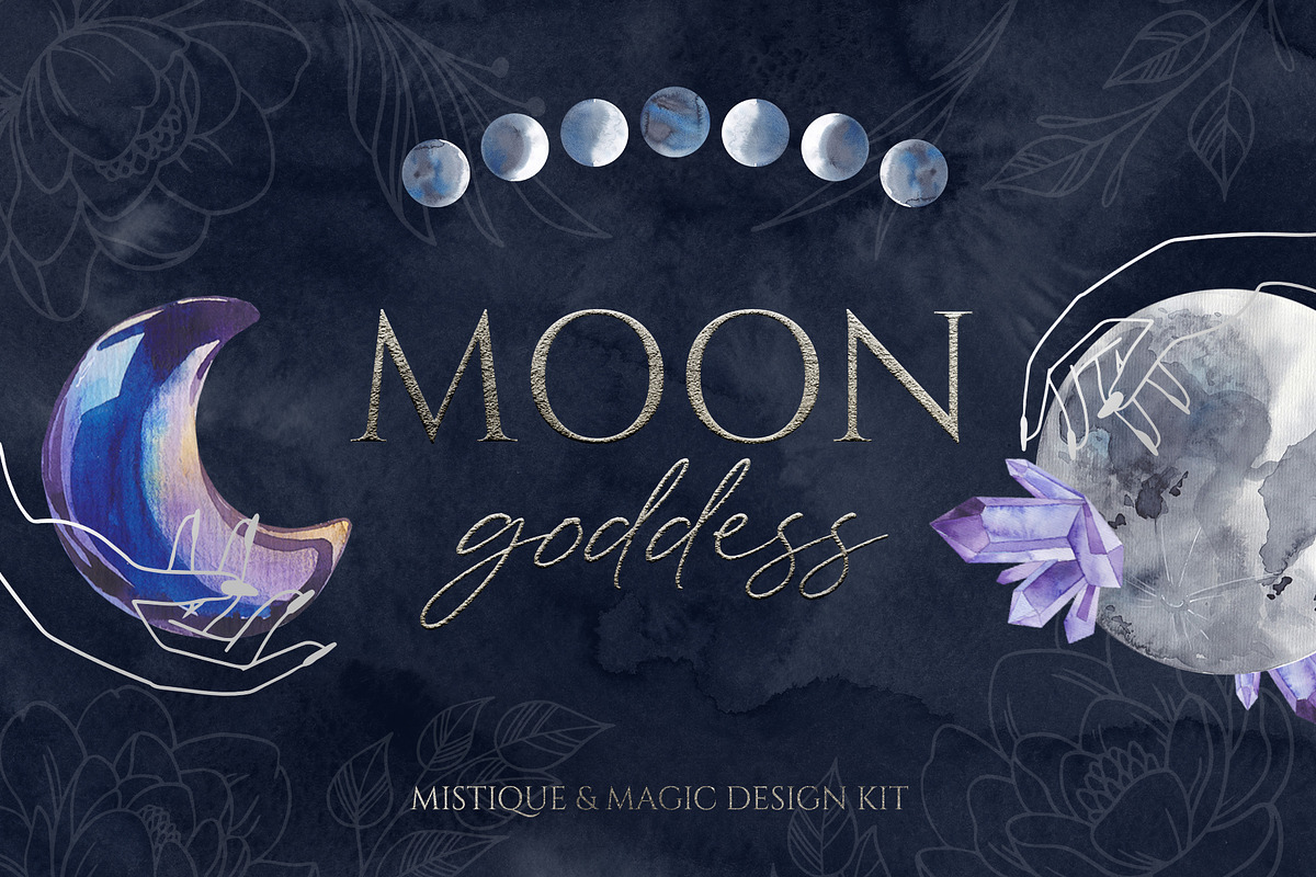 MOON GODDESS magic design kit in Objects - product preview 8