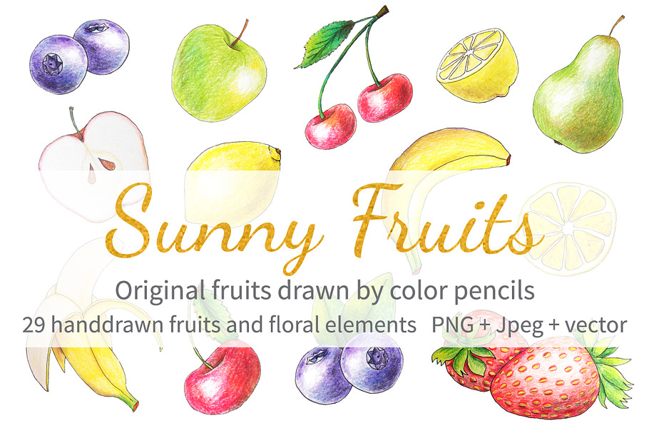 Sunny fruits collection