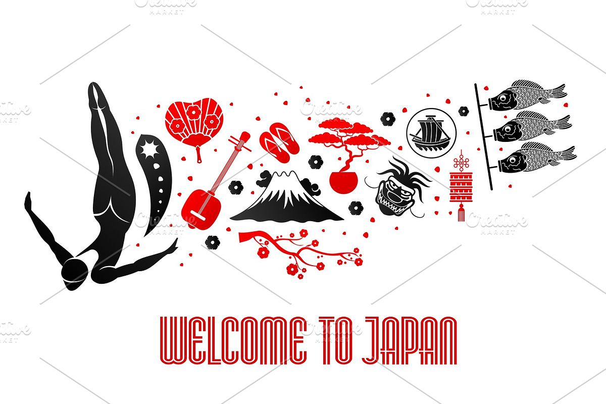 Vector illustration Japanese symbol in Objects - product preview 8