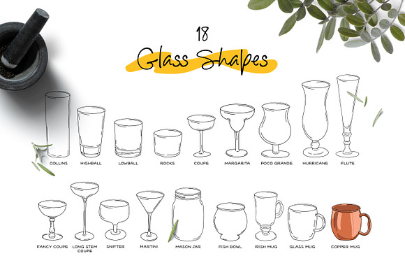Cocktail Creator Set: Vector & PNG in Illustrations - product preview 4