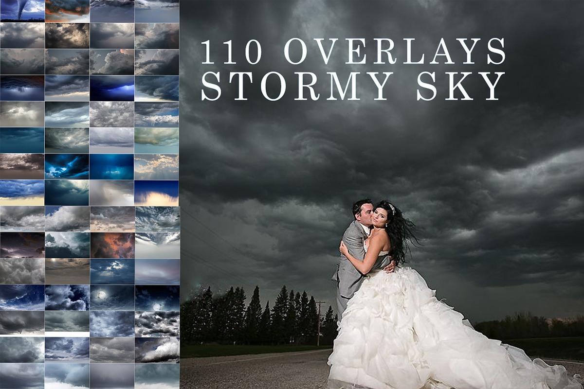 Stormy, cloudy sky photo overlays in Objects - product preview 8