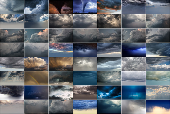 Stormy, cloudy sky photo overlays in Objects - product preview 2