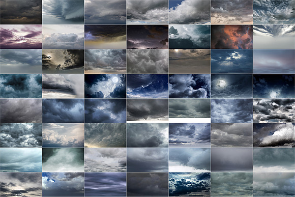 Stormy, cloudy sky photo overlays in Objects - product preview 3