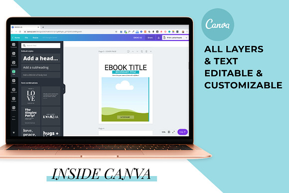 Magazine/eBook Template Canva in Magazine Templates - product preview 8