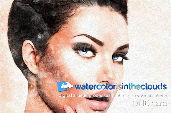 Watercolor ONE INSPIRATE! in Photoshop Layer Styles - product preview 1