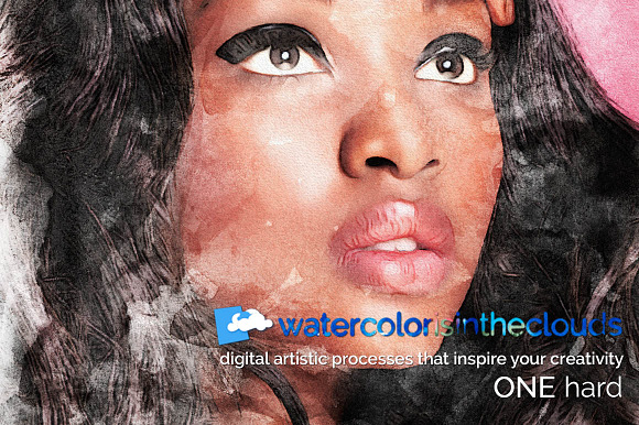 Watercolor ONE INSPIRATE! in Photoshop Layer Styles - product preview 2