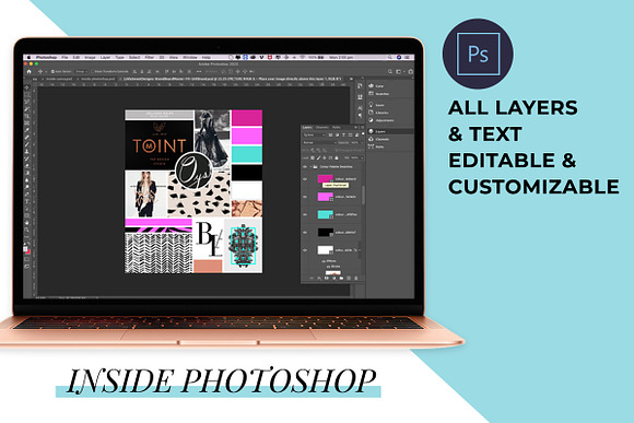 Photoshop Mood Board Template/ in Templates - product preview 1