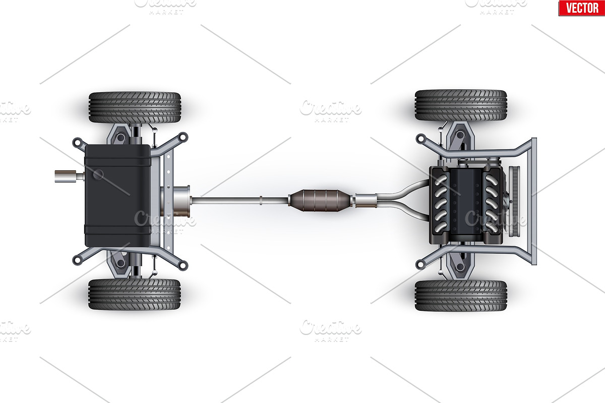 Car Unibody rolling Chassis in Illustrations - product preview 8