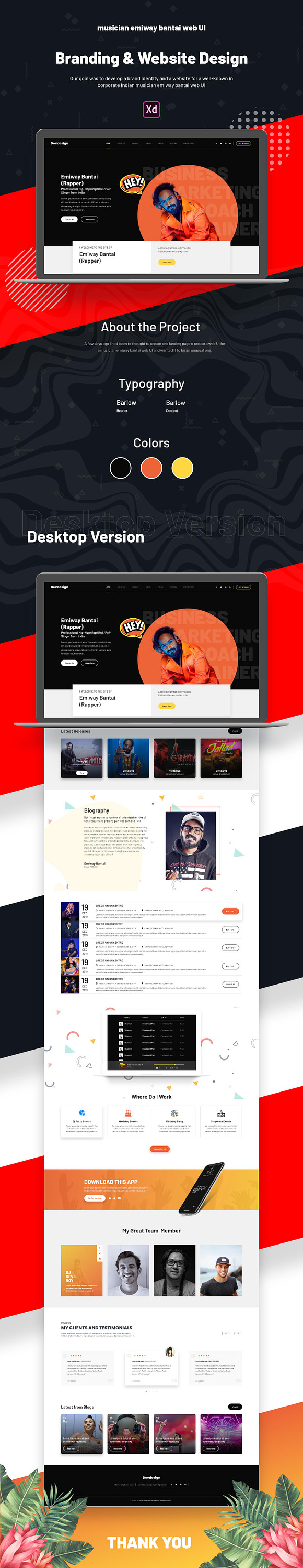 Musician web UI in Landing Page Templates - product preview 1
