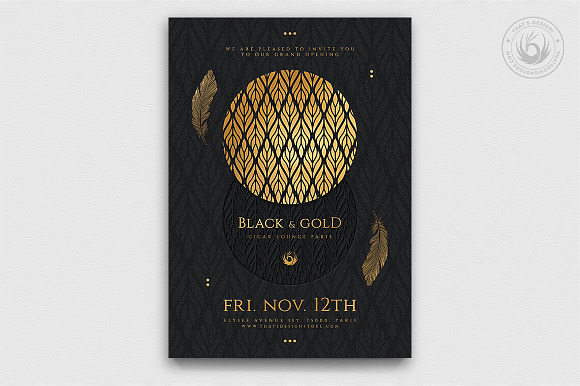 10 Black and Gold Flyers Bundle V2 in Flyer Templates - product preview 3