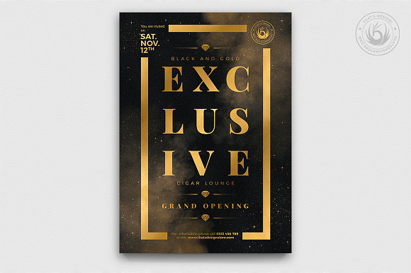 10 Black and Gold Flyers Bundle V2 in Flyer Templates - product preview 4