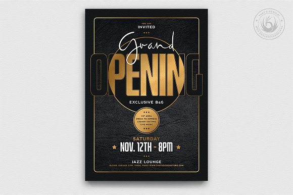 10 Black and Gold Flyers Bundle V2 in Flyer Templates - product preview 6