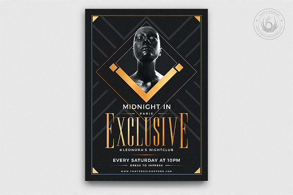 10 Black and Gold Flyers Bundle V2 in Flyer Templates - product preview 10