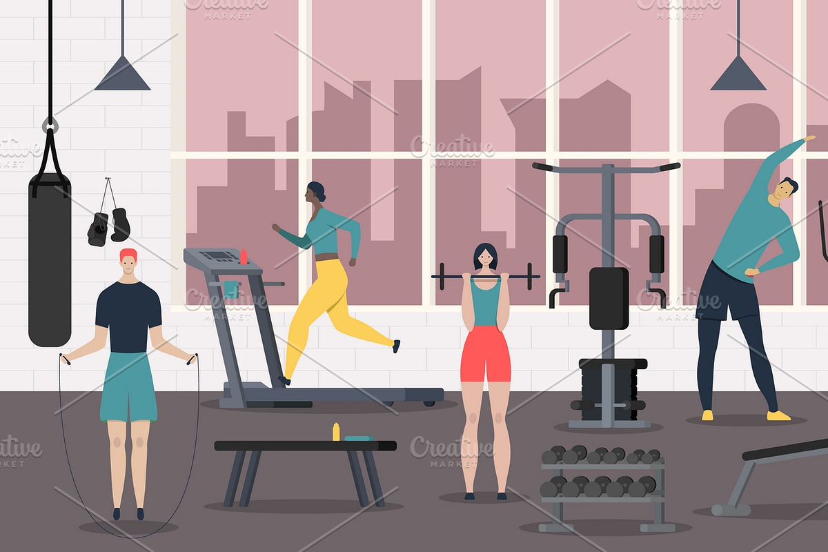 Sport club people composition in Illustrations - product preview 8