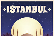 Turkey travel tourist flat poster