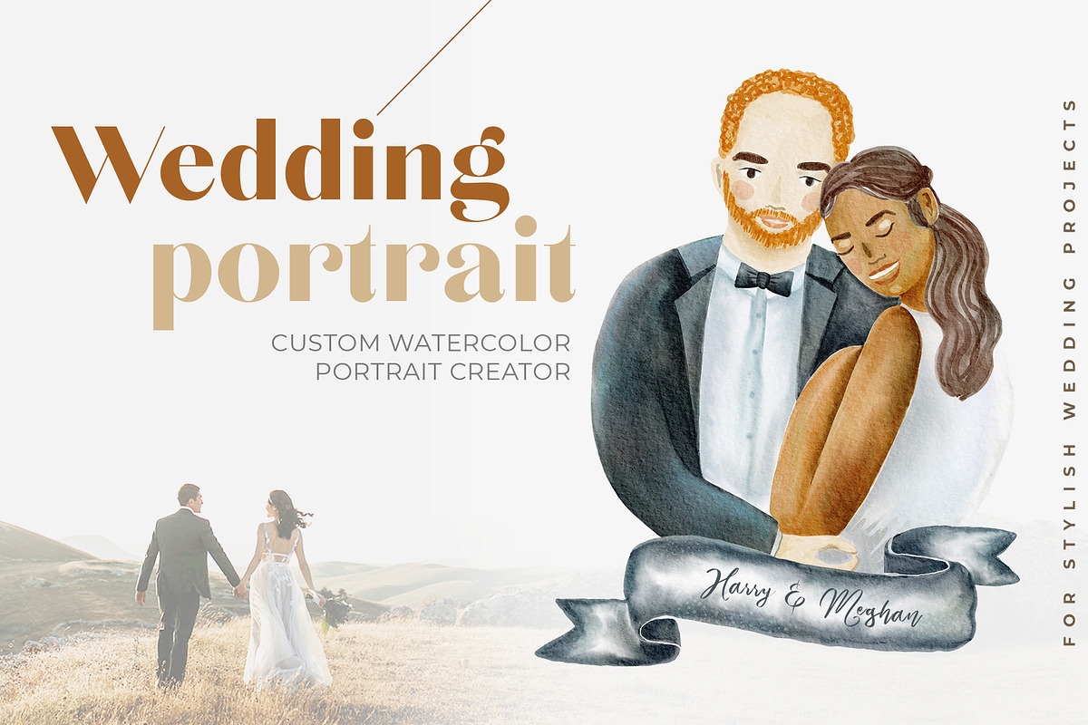 Custom Wedding Portrait Creator in Illustrations - product preview 8