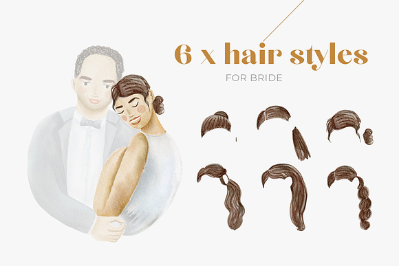 Custom Wedding Portrait Creator in Illustrations - product preview 2