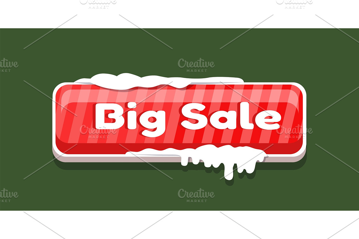 Big Sale Web Button Covered Snow in Objects - product preview 8