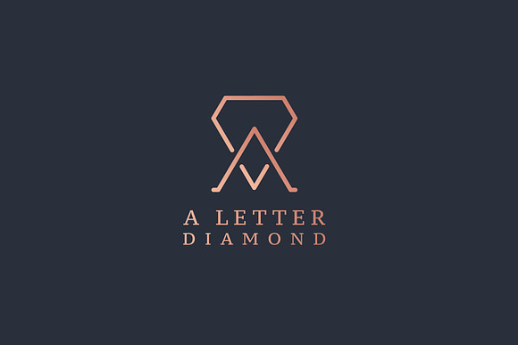 "A" Letter Diamond Logo in Logo Templates - product preview 1