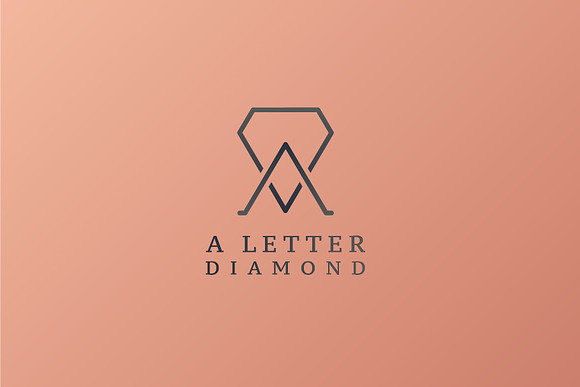 "A" Letter Diamond Logo in Logo Templates - product preview 2
