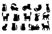 Funny cat silhouettes