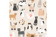 Kitty seamless pattern