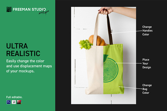 Tote Bag Mock-Up Set in Product Mockups - product preview 1