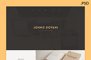 Johnie PSD - One Page Porfolio