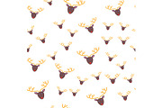 Deer head seamless pattern