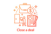 Close a deal concept icon