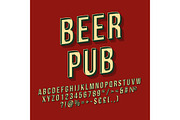 Beer pub 3d vector lettering