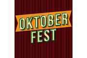 Oktoberfest vintage 3d lettering
