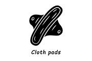 Cloth pads glyph icon