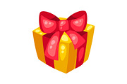 Gift box with bow.