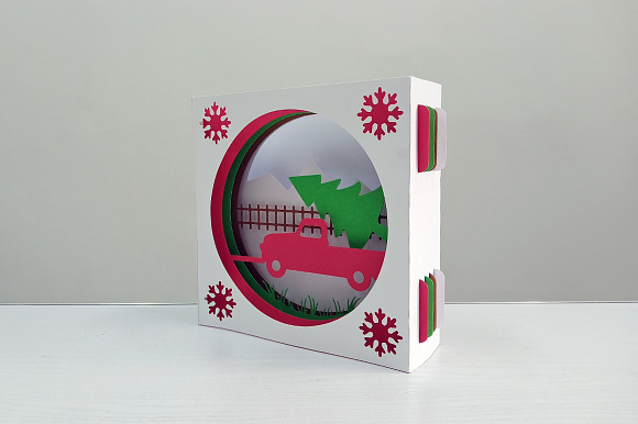 DIY Christmas Card - 3d papercraft in Templates - product preview 2