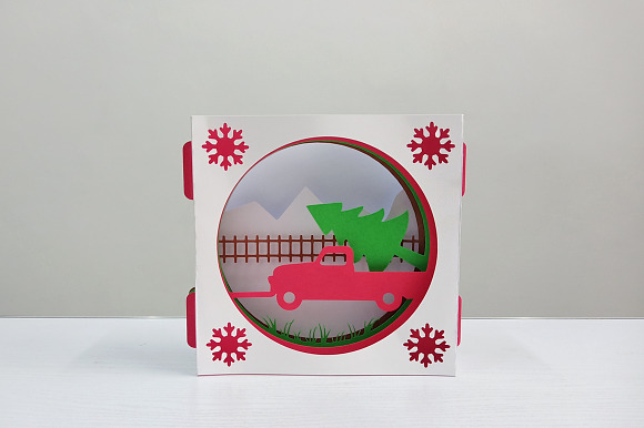 DIY Christmas Card - 3d papercraft in Templates - product preview 3