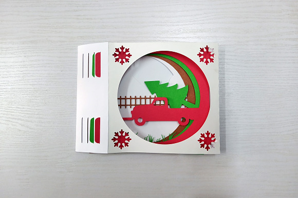 DIY Christmas Card - 3d papercraft in Templates - product preview 6