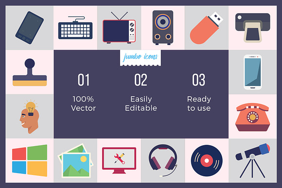Flat Vector Icons Technology Pack V2 in Icons - product preview 3